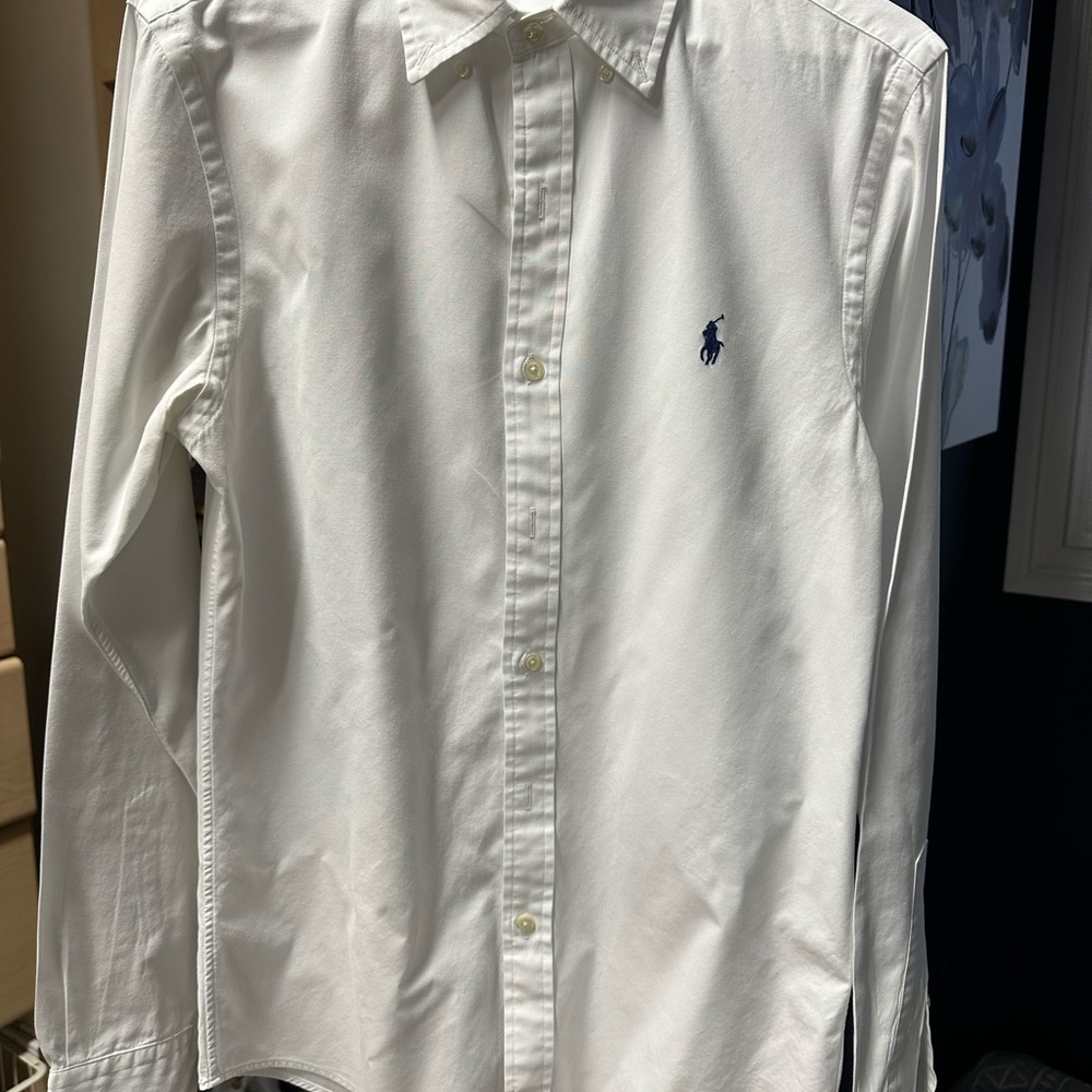 Men’s Small Polo white collared shirt